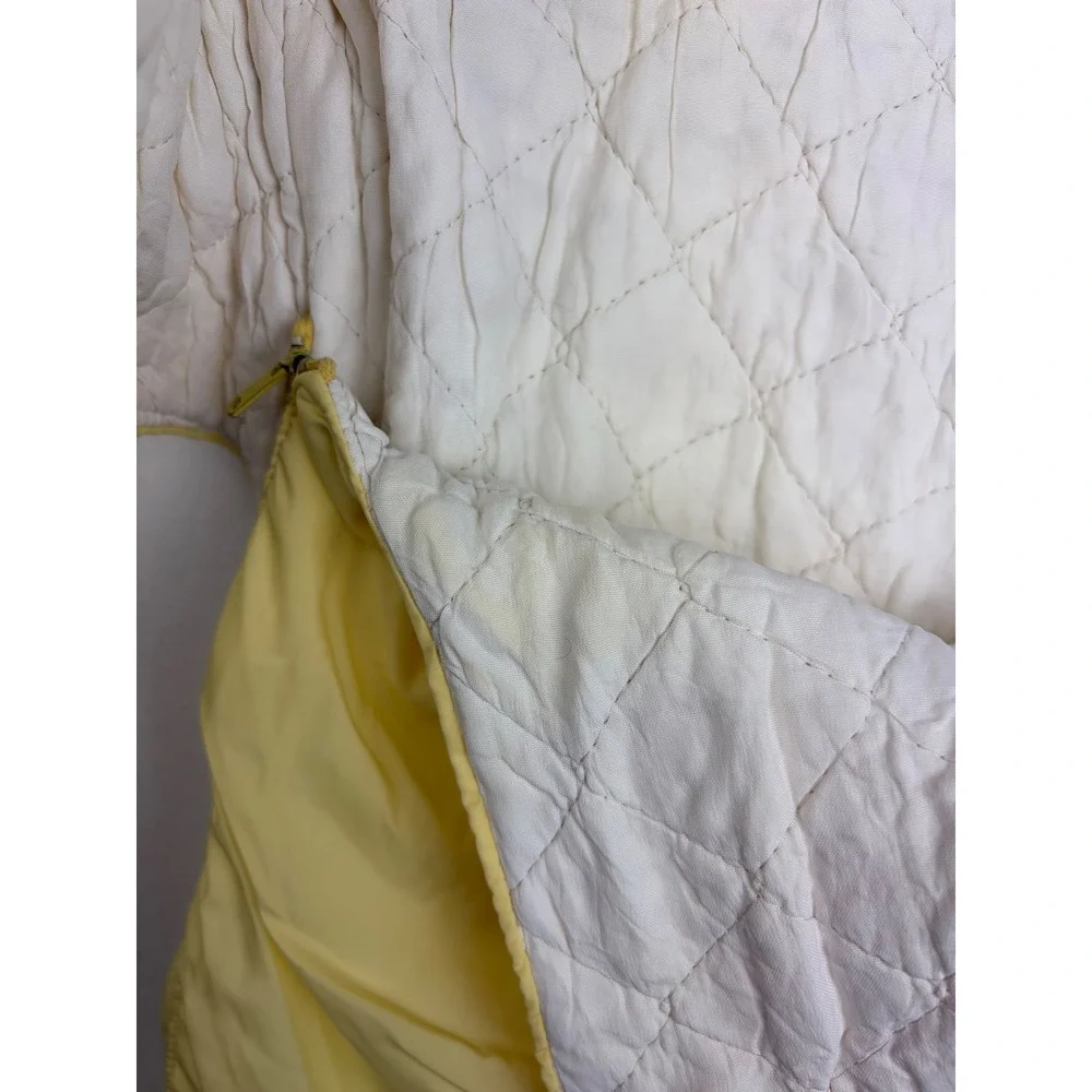 Sno-Veralls Snowsuit Baby 6-12M Yellow Vintage Lamb Embroidery Quilted Puffy